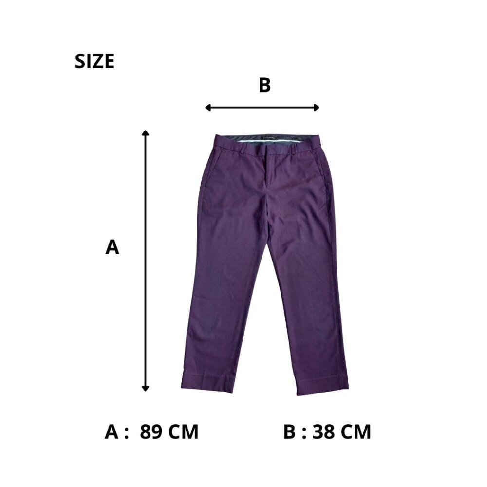 Banana Republic Avery Purple Straight Leg Ankle Dress Pants - Women's Size 8 - Picture 9 of 9